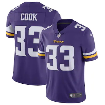 mens nike dalvin cook purple minnesota vikings vapor untouc